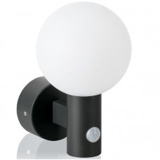 Φωτιστικό Απλίκα LED 15W 230V 1600lm 4000K Μαύρη IP65 με Ανιχνευτή Κίνησης 99DS208BL